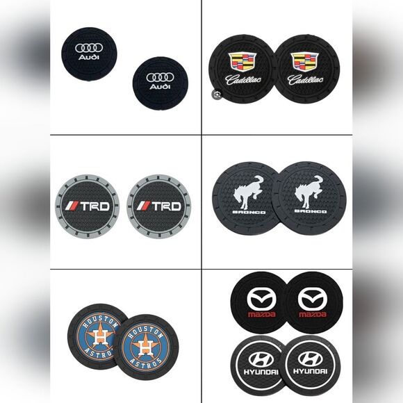 Car Coasters Set Assorted Car Makes - Picture 1 of 2